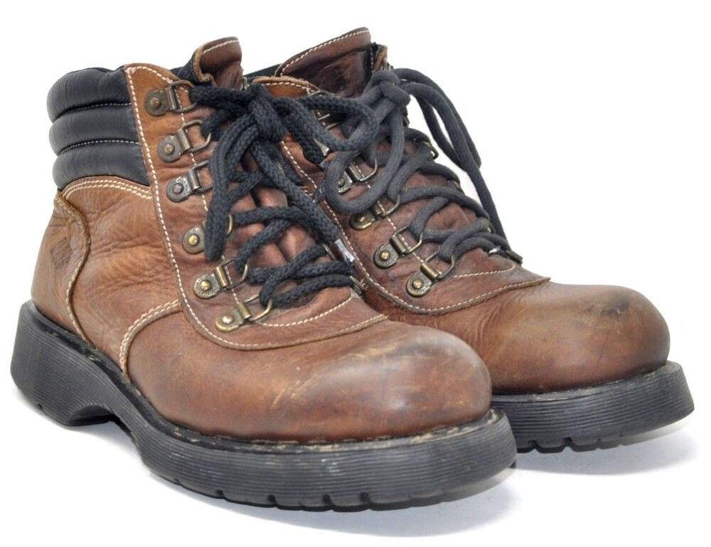 Dr Martens 8731 Mens DMS Work Boots Brown Oil Resistant England Size 8
